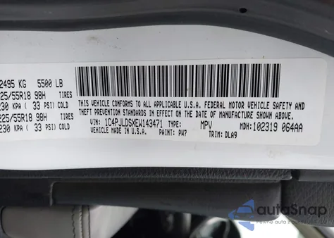 2014 Jeep Cherokee Limited from USA, damaged, VIN 1C4PJLDSXEW143471